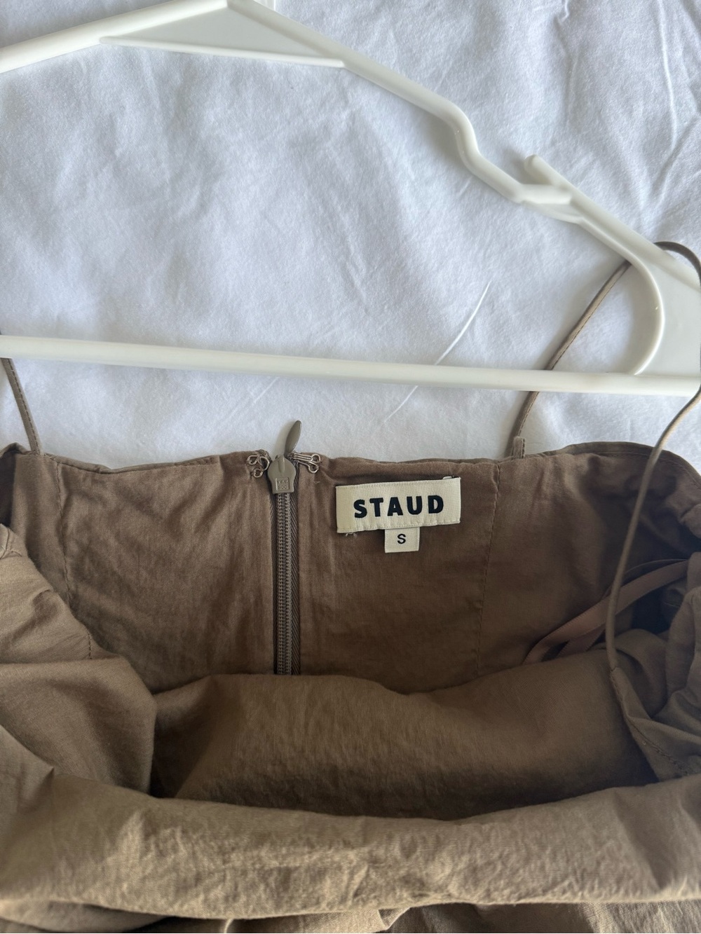 STAUD Ari Dress in Taupe - Picture 5 of 5